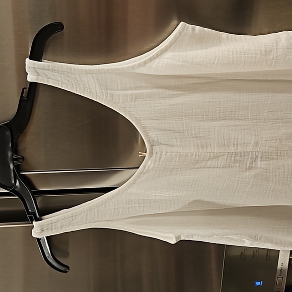 💕FAHERTY💕 Dream Cotton Gauze Jamesport Romper ~ White Medium M NWT - Picture 13 of 16